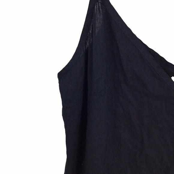 Sundays Navy Blue V Neck Dress Slip Under Liner Lining Size 2 Lightweight Cotton - Picture 2 of 4